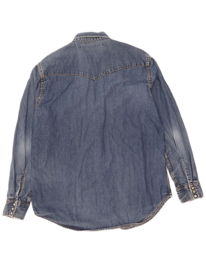 Lee Mens Denim Shirt Medium Blue Cotton