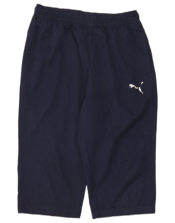 Puma Mens Bermuda Sport Shorts Large Navy Blue Polyester