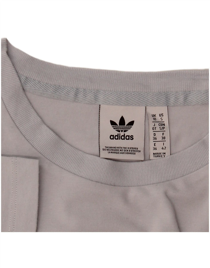 Adidas Womens Graphic T-Shirt Top UK 10 Small Grey