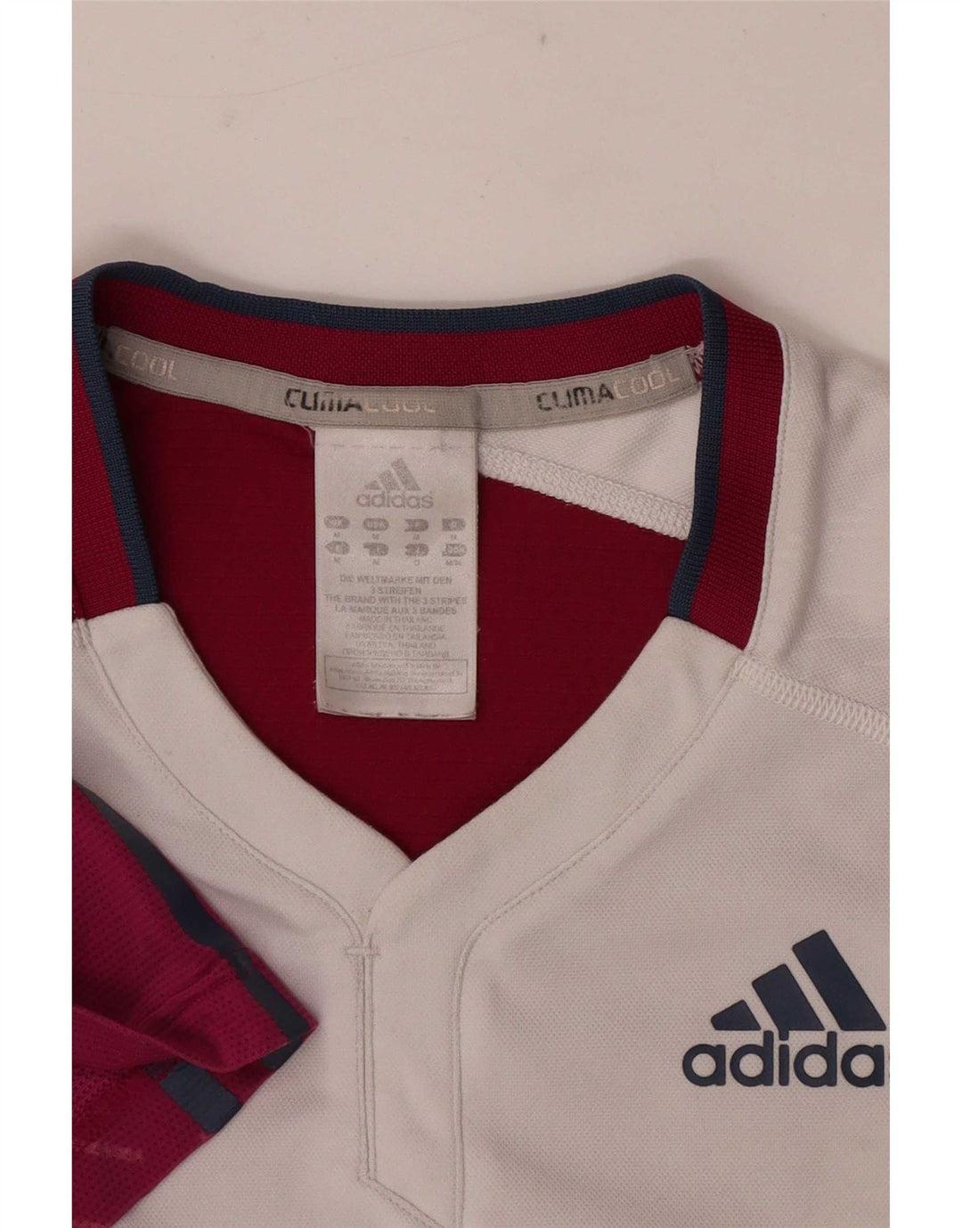 Adidas Mens Climacool T-Shirt Top Medium White Colourblock Polyester