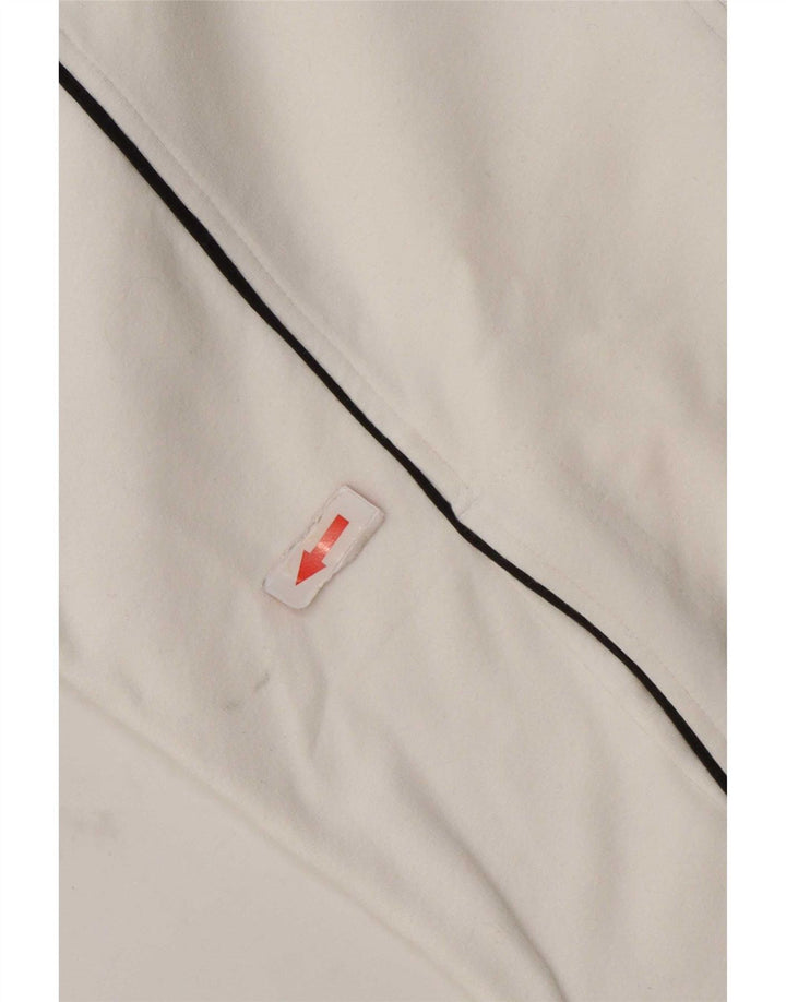 Champion Womens Tracksuit Top Jacket UK 14 Large White Cotton
