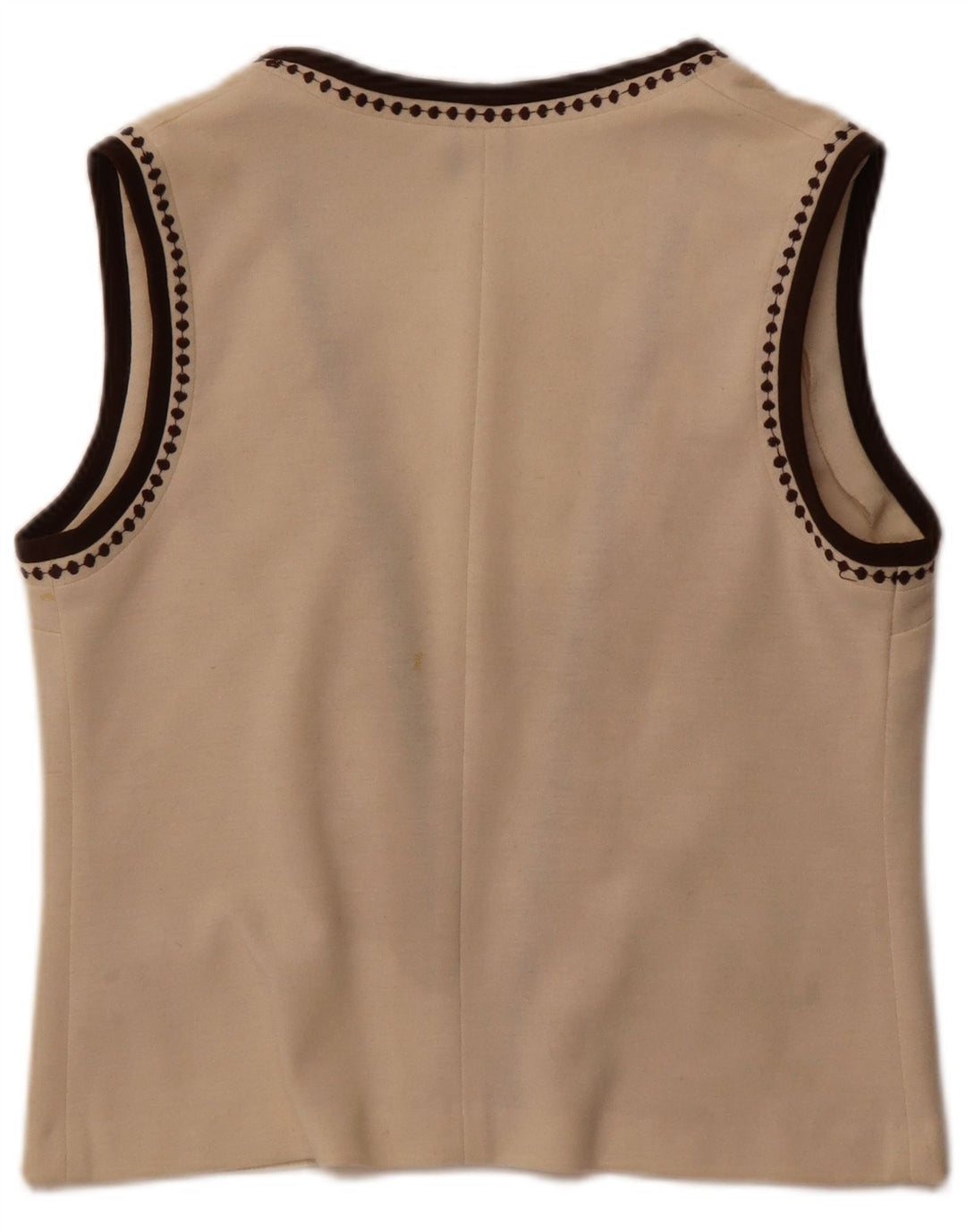 Carre Womens Sleeveless Open Cardigan Sweater EU 42 Large Off White