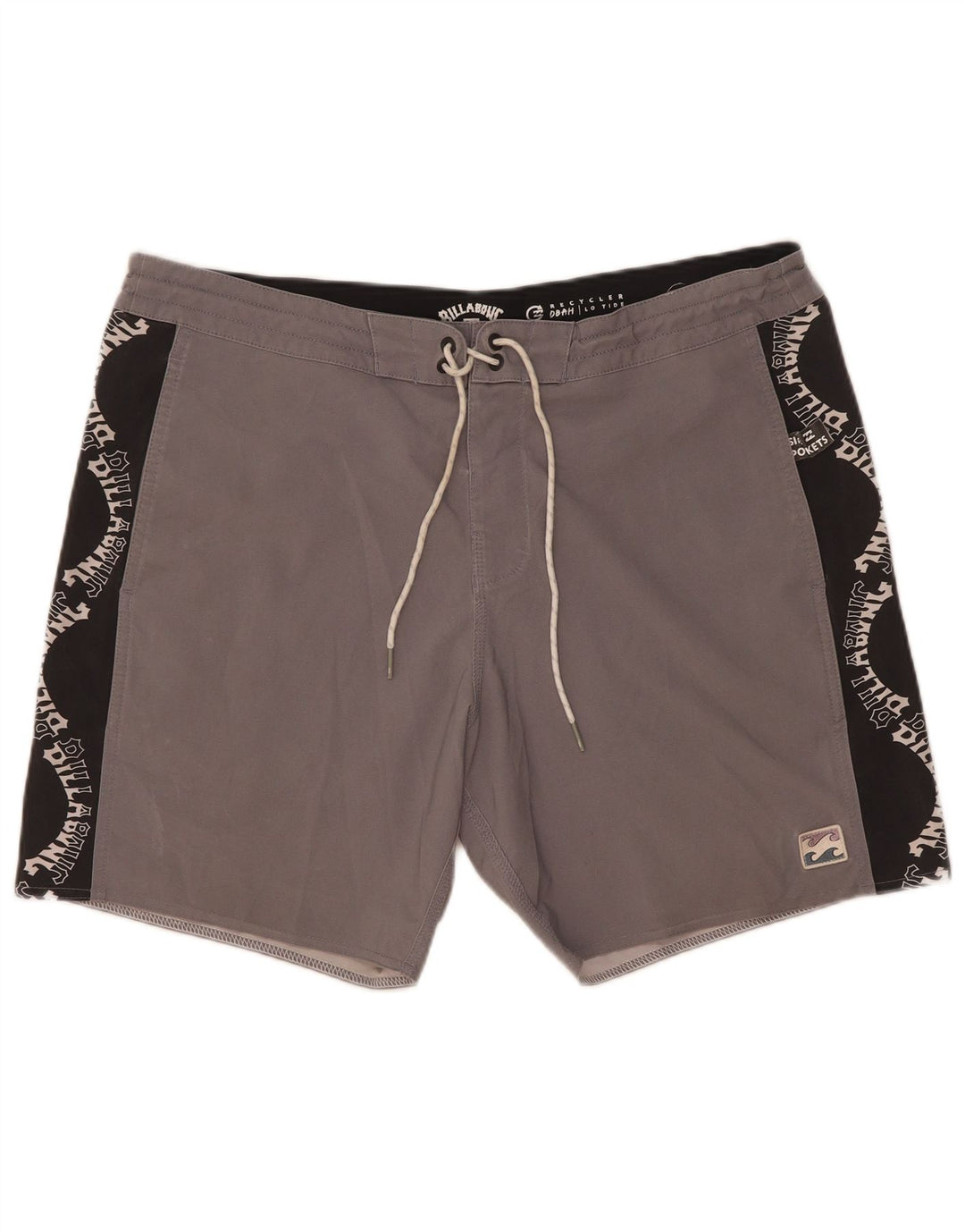 Billabong Mens Graphic Swimming Shorts Large Grey Colourblock Polyester