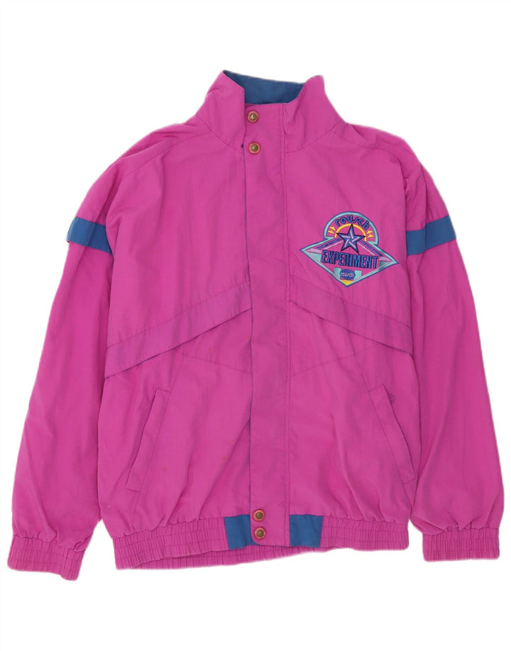 Reusch Mens Tracksuit Top Jacket Large Pink Colourblock Polyester