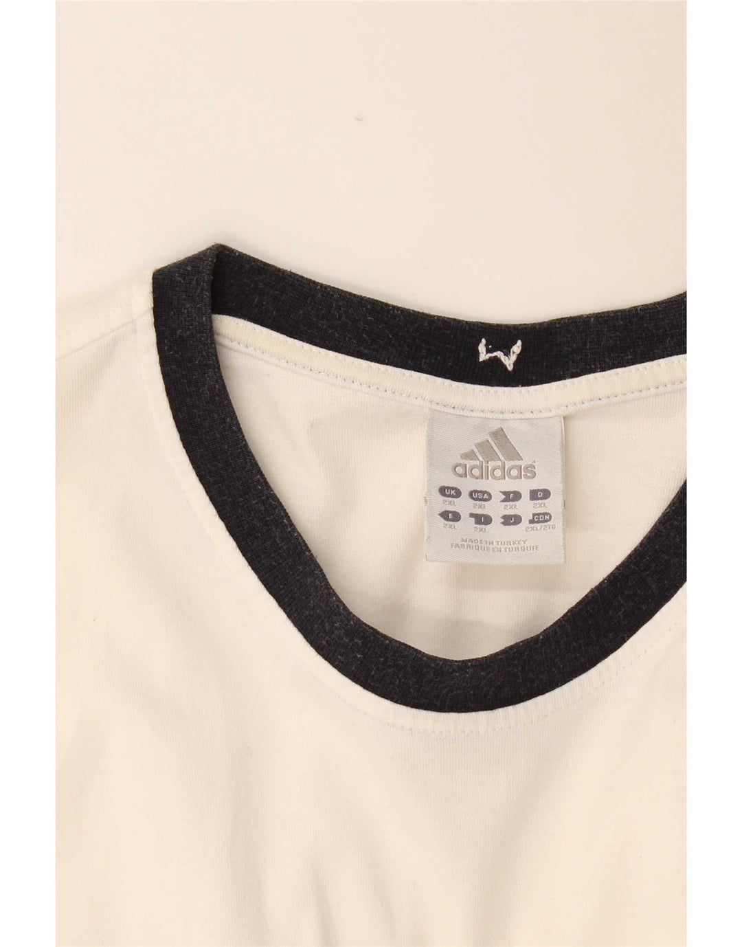 Adidas Mens Graphic T-Shirt Top 2XL White Colourblock