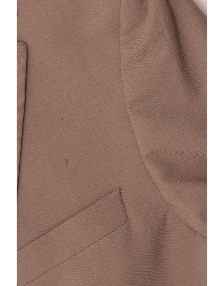 Marks & Spencer Mens 2 Button Blazer Jacket UK 42 XL Beige Polyester
