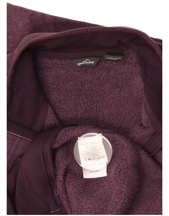 EDDIE BAUER Womens Tracksuit Top Jacket UK 16 Large Purple Polyester