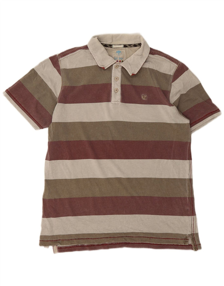 Fat Face Mens Polo Shirt Medium Multicoloured Striped Cotton
