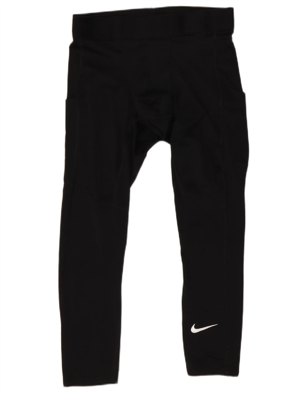 Nike Womens Tight Fit Crop Leggings UK 12 Medium Black Polyester