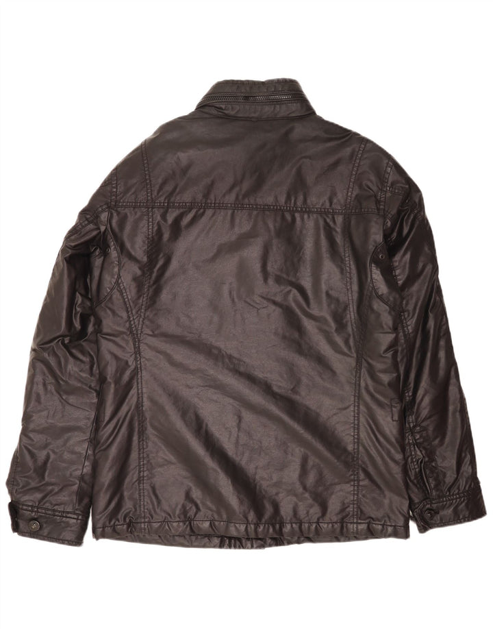 Strellson Mens Waxed Cotton Utility Jacket IT 50 Large Black Cotton