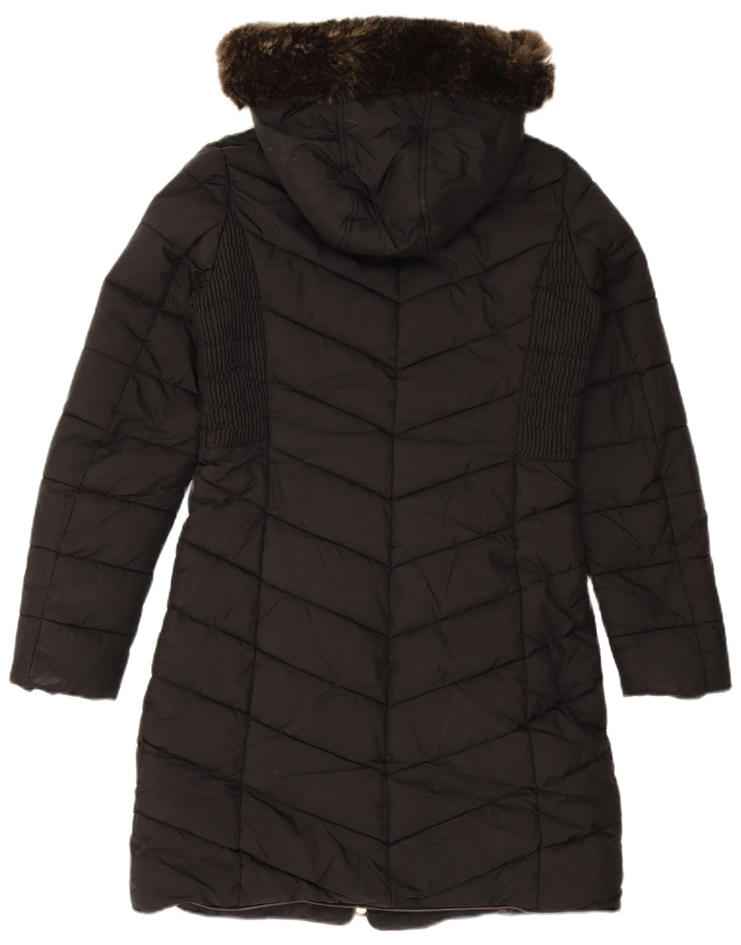 Joules Womens Hooded Padded Coat UK 8 Small Black Polyester