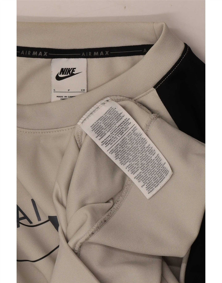 Nike Mens Graphic Sweatshirt Jumper Small Grey Colourblock Polyester