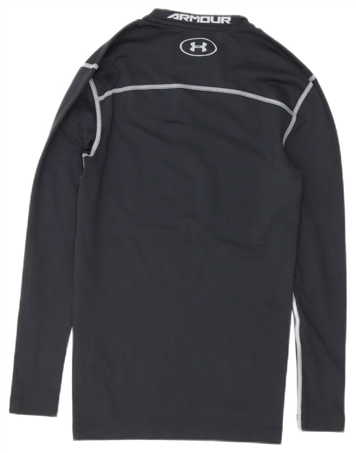 Under Armour Mens Cold Gear Graphic Top Long Sleeve Small Black Polyester