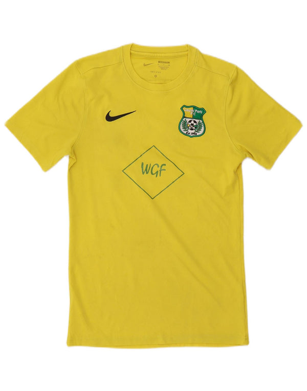 Nike Mens Laurel Park FC Slim Fit Graphic T-Shirt Top Small Yellow