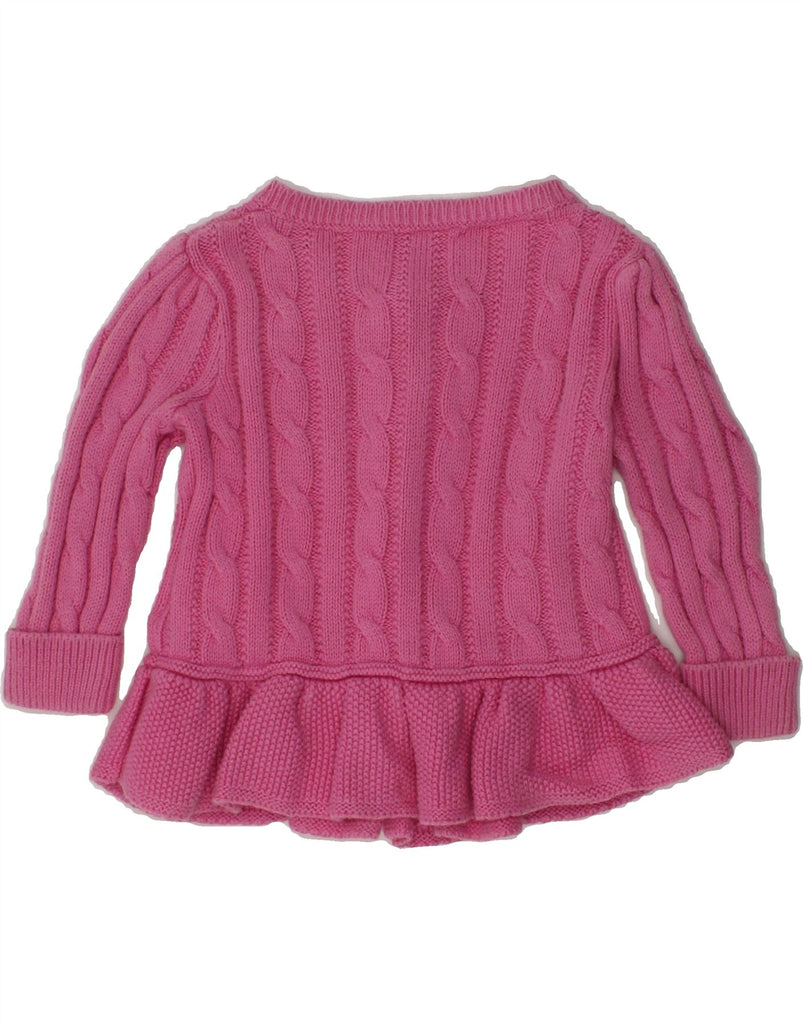 RALPH LAUREN Baby Girls Cardigan Sweater 6-9 Months Pink Cotton | Vintage Ralph Lauren | Thrift | Second-Hand Ralph Lauren | Used Clothing | Messina Hembry 