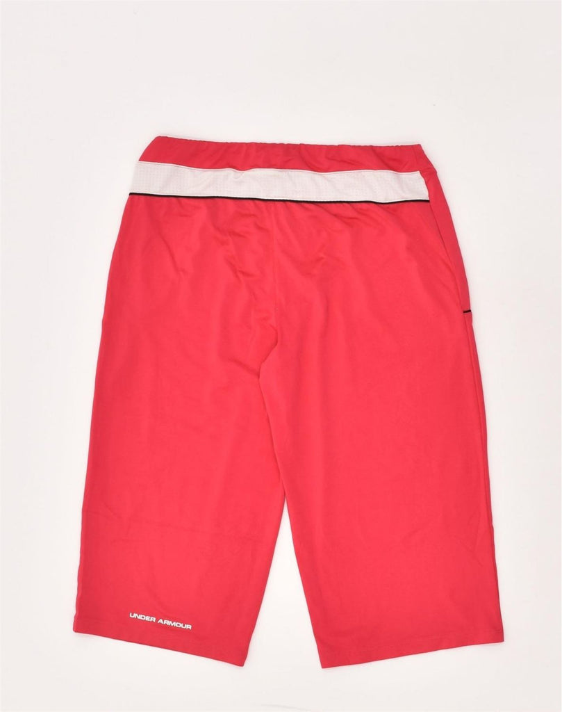 UNDER ARMOUR Girls Bermuda Sport Shorts 15-16 Years XL Red Polyester | Vintage Under Armour | Thrift | Second-Hand Under Armour | Used Clothing | Messina Hembry 