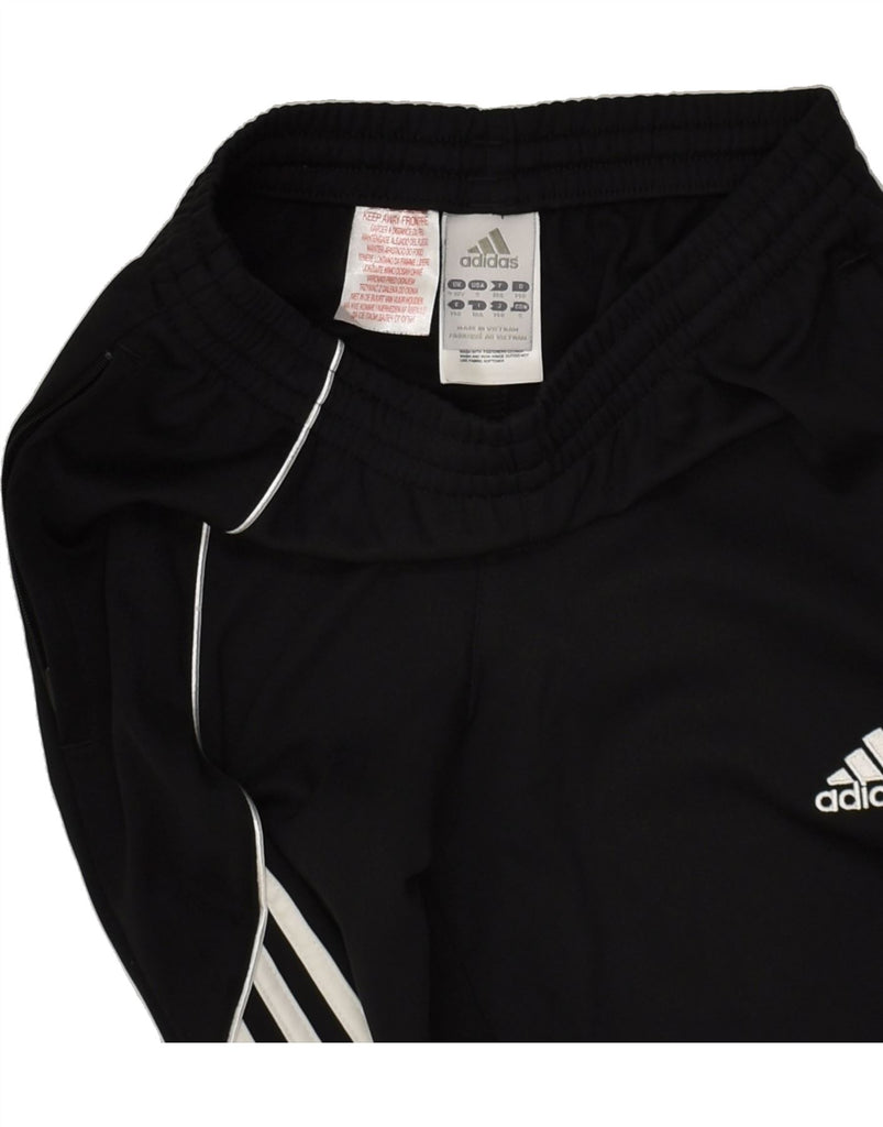 ADIDAS Boys Tracksuit Trousers Joggers 9-10 Years Black Polyester | Vintage Adidas | Thrift | Second-Hand Adidas | Used Clothing | Messina Hembry 