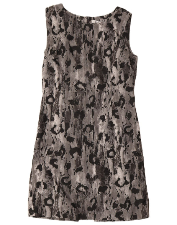 Marella Womens Abstract Pattern Sleeveless Sheath Dress UK 12 Medium Grey