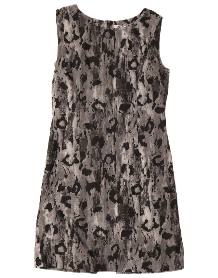 Marella Womens Abstract Pattern Sleeveless Sheath Dress UK 12 Medium Grey