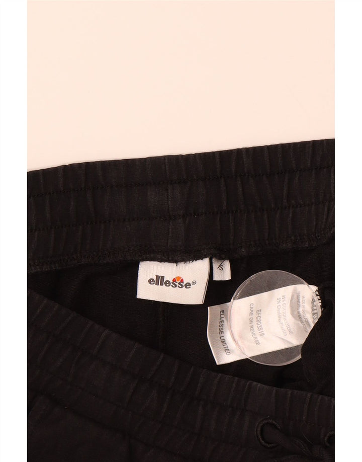 ELLESSE Womens Tracksuit Trousers UK 10 Small  Black Cotton