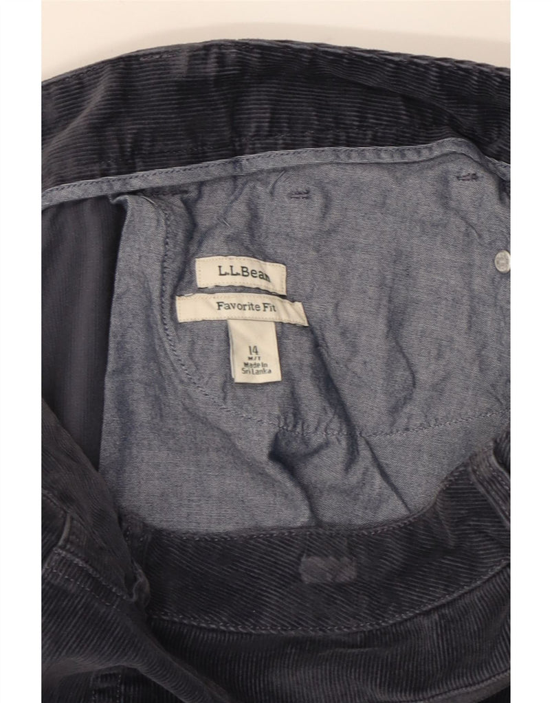 L.L.BEAN Womens Favorite Fit Corduroy Trousers US 14 XL W34 L32 Navy Blue Vintage L.L.Bean and Second-Hand L.L.Bean from Messina Hembry 