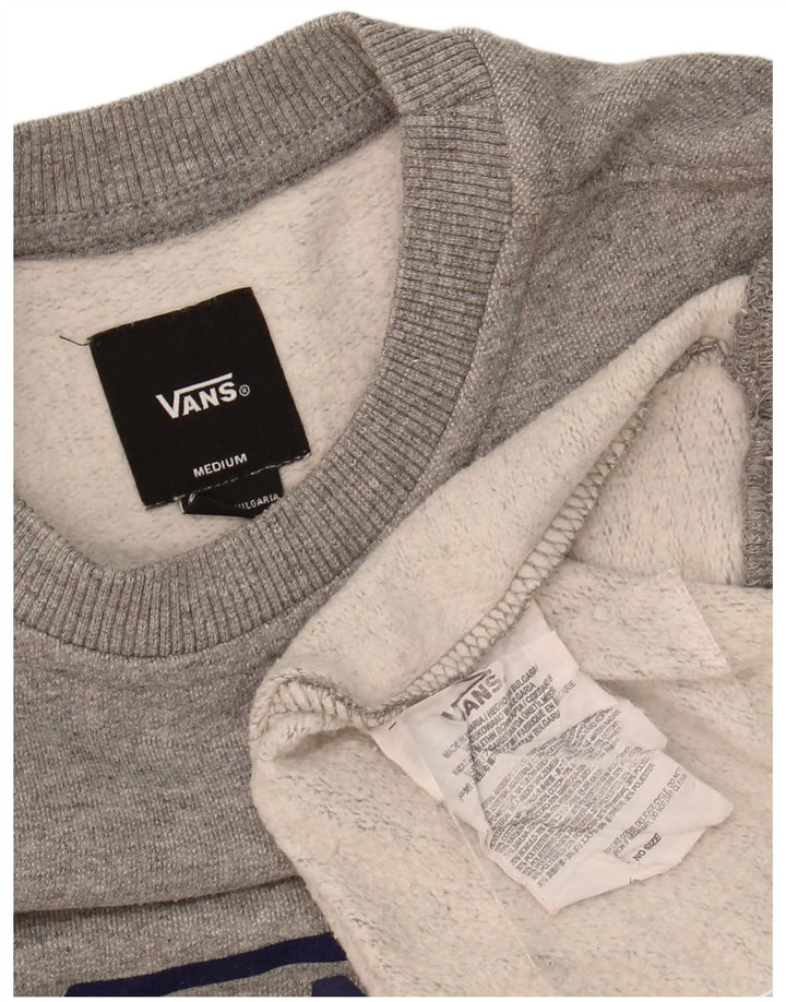 VANS Boys Graphic Sweatshirt Jumper 10-11 Years Medium Grey Cotton