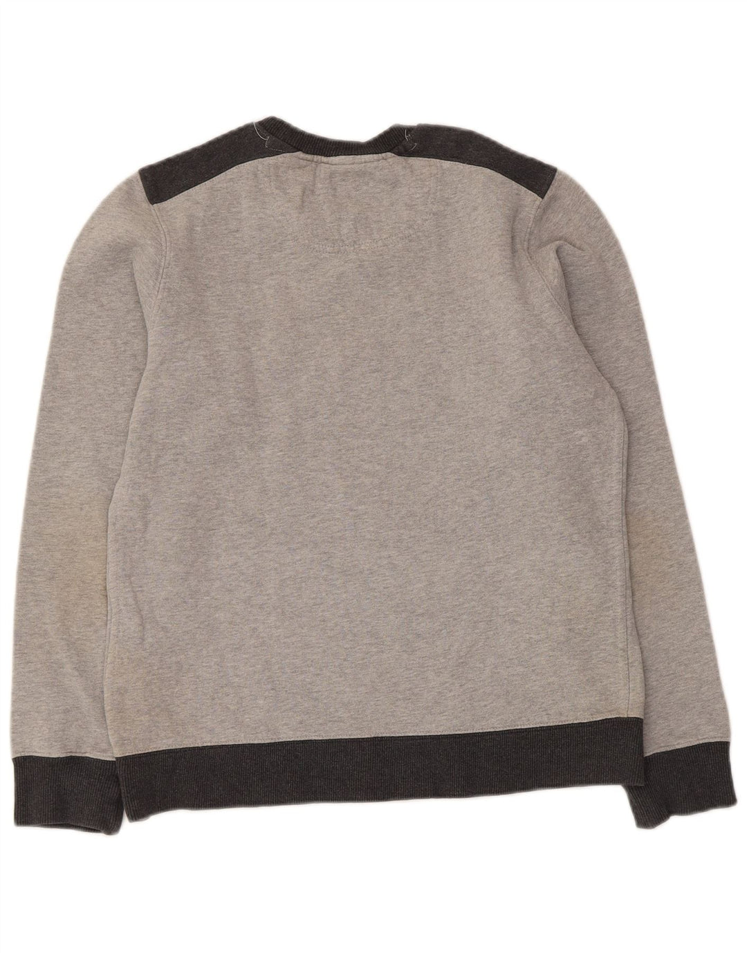Converse Womens Graphic Sweatshirt Jumper UK 14 Medium Grey Colourblock