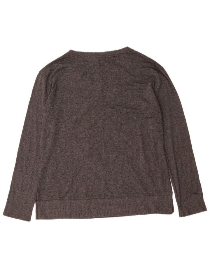 Reebok Womens V-Neck Jumper Sweater UK 18 XL Grey Polyester