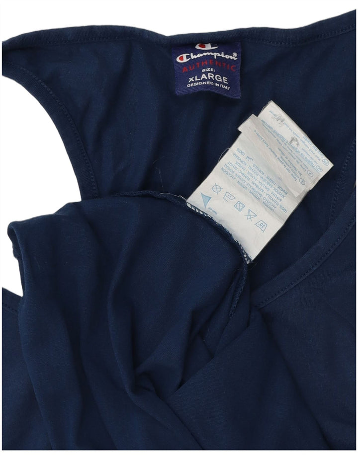 Champion Mens Vest Top XL Navy Blue Cotton