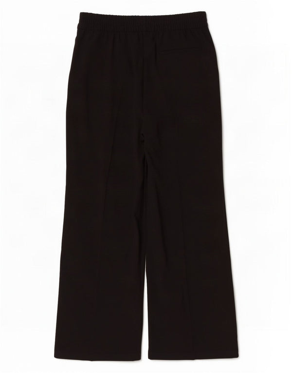 Marks & Spencer Womens Wide Leg Casual Trousers UK 12 Medium W30 L29 Black