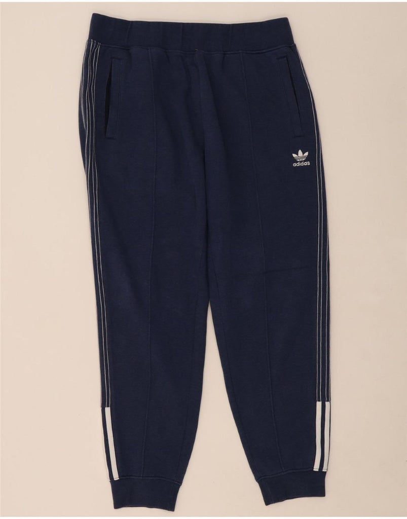 ADIDAS Mens Tracksuit Trousers Joggers Medium Navy Blue Vintage Adidas and Second-Hand Adidas from Messina Hembry 