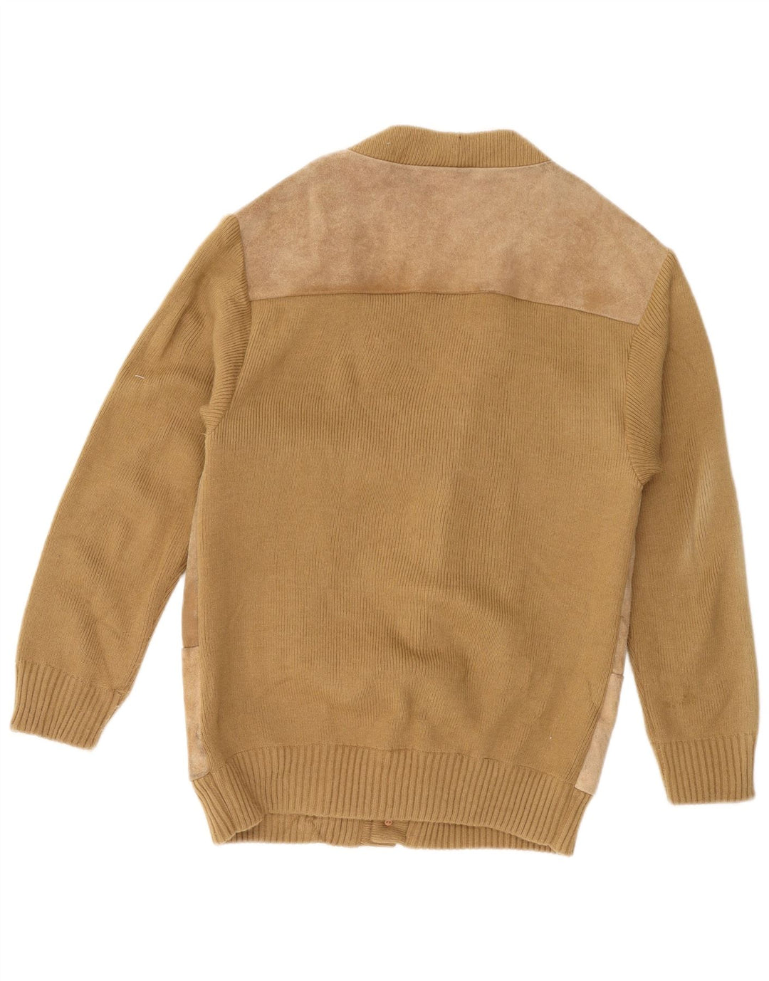 Vintage Mens Cardigan Sweater 2XL Beige