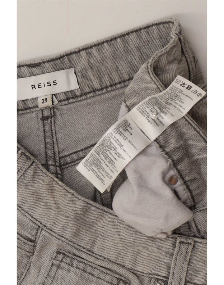 Reiss Womens Capri Jeans W29 L21 Grey Cotton