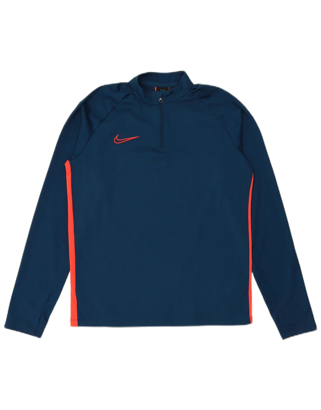NIKE Boys Pullover Tracksuit Top 15-16 Years XL Navy Blue Polyester