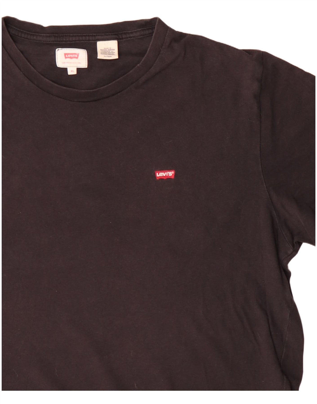 Levi's Mens T-Shirt Top XL Black Cotton