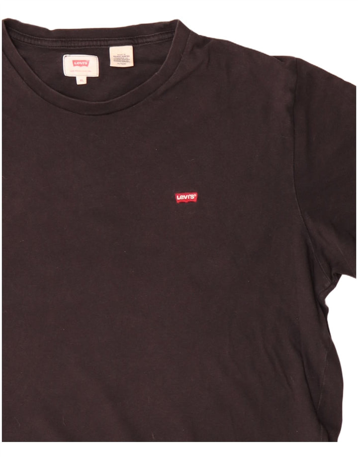 Levi's Mens T-Shirt Top XL Black Cotton