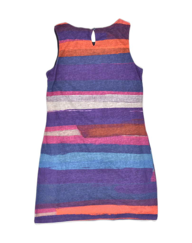 DESIGUAL Womens Sleeveless Sheath Dress UK 12 Medium Multicoloured Striped | Vintage Desigual | Thrift | Second-Hand Desigual | Used Clothing | Messina Hembry 