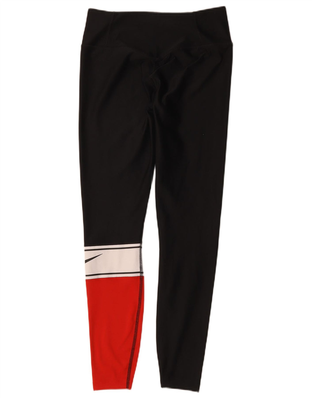 Nike Womens Graphic Leggings UK 10 Small  Black Colourblock Polyester