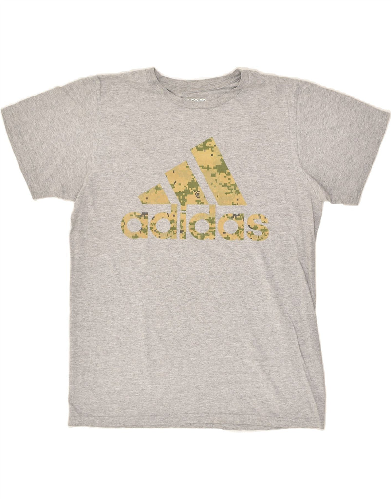 ADIDAS Mens Graphic T-Shirt Top Medium Grey Cotton | Vintage Adidas | Thrift | Second-Hand Adidas | Used Clothing | Messina Hembry 