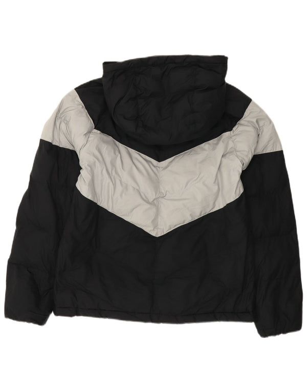 Nike Boys Hooded Padded Jacket 13-14 Years XL  Black Colourblock Polyester