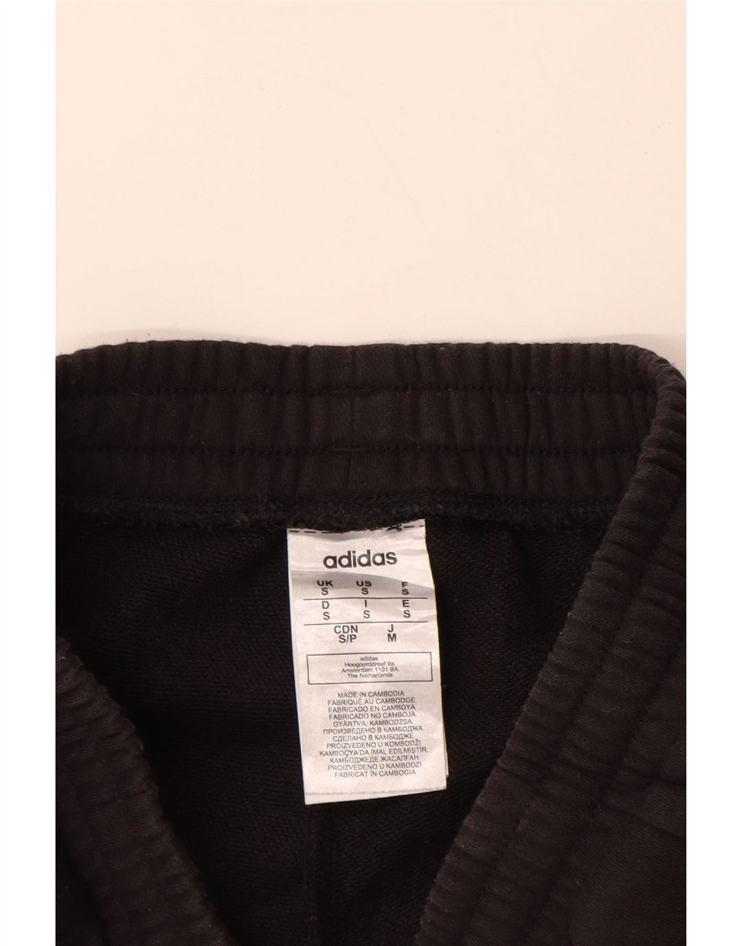 ADIDAS Mens Graphic Tracksuit Trousers Joggers Small  Black Cotton