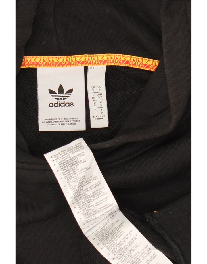 Adidas Mens Hoodie Jumper Small Black Cotton