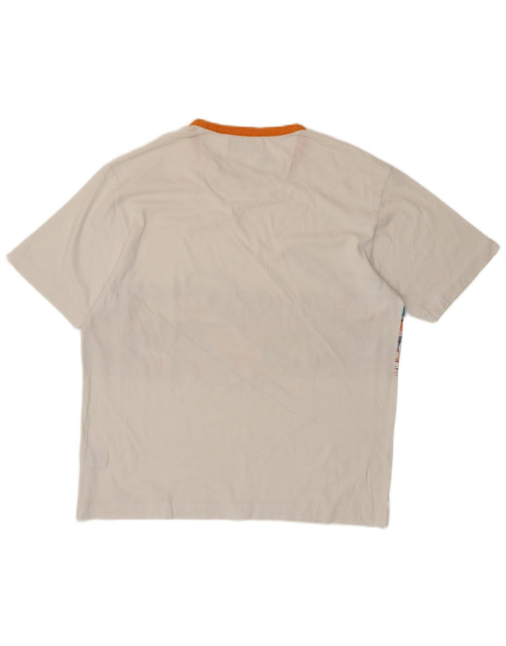 FILA Mens Graphic T-Shirt Top Large White Cotton