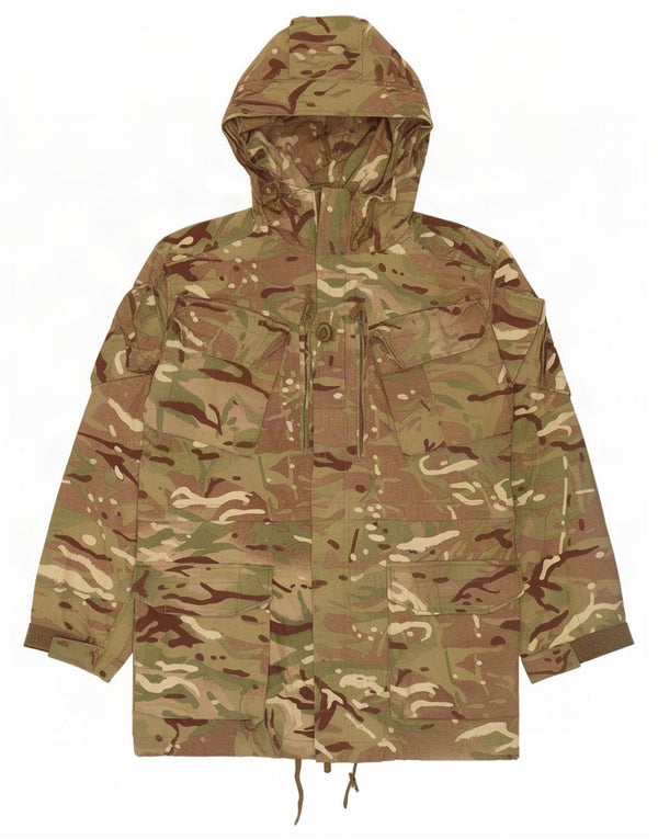 Vintage Mens Hooded Military Parka Jacket UK 36 Small Khaki Camouflage