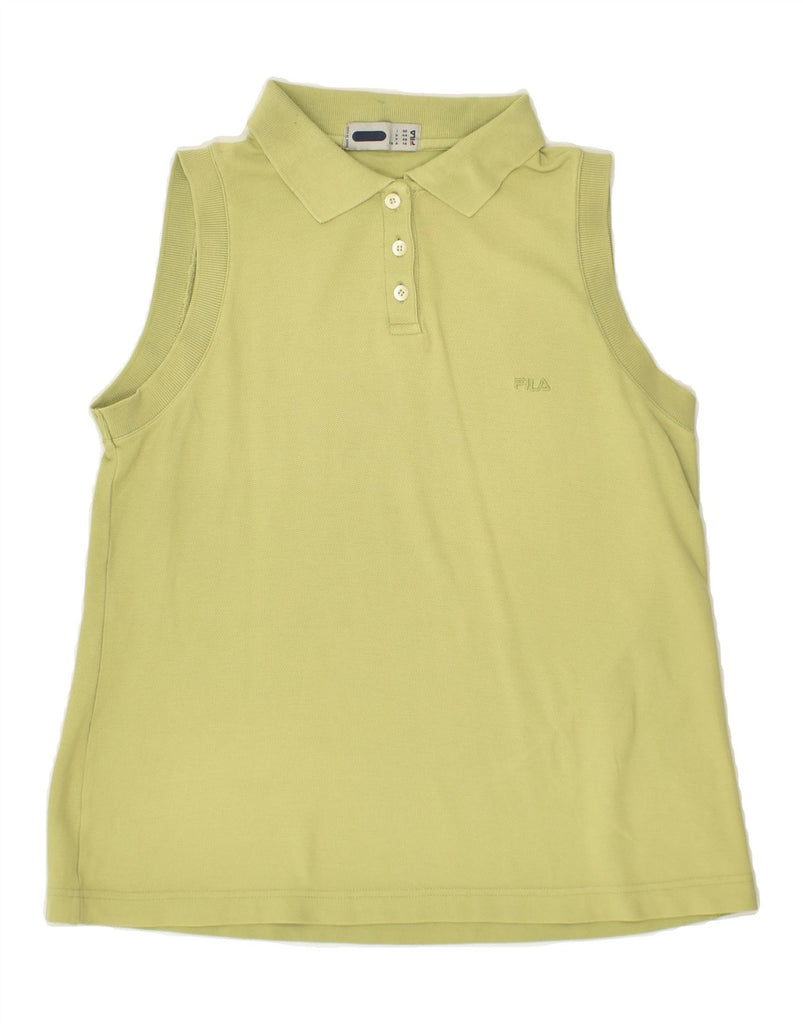 FILA Womens Slim Sleeveless Polo Shirt US 14 XL Green | Vintage Fila | Thrift | Second-Hand Fila | Used Clothing | Messina Hembry 