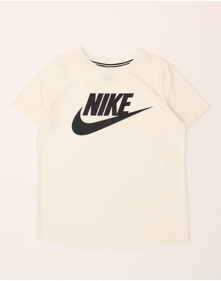 NIKE Mens Graphic T-Shirt Top Medium White Vintage Nike and Second-Hand Nike from Messina Hembry 