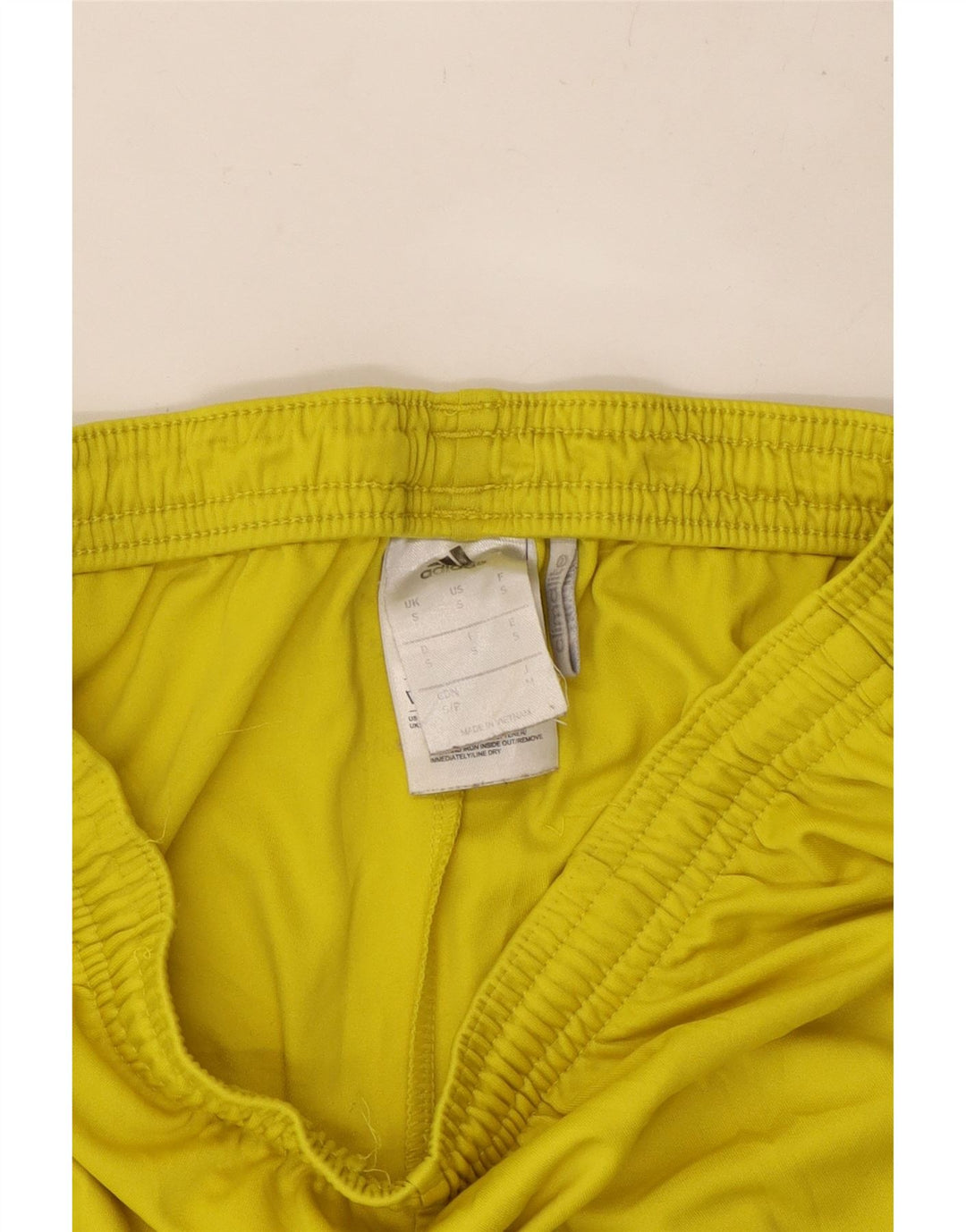 ADIDAS Mens Climalite Sport Shorts Small  Yellow Polyester