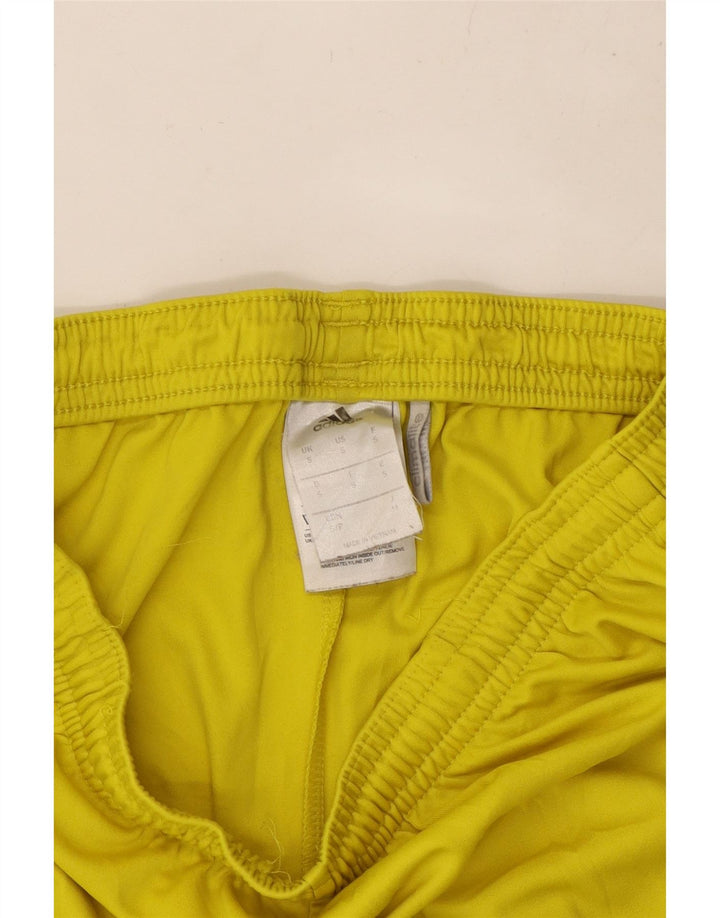 ADIDAS Mens Climalite Sport Shorts Small  Yellow Polyester