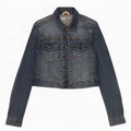 Topshop Womens Crop Denim Jacket UK 12 Medium Blue Cotton