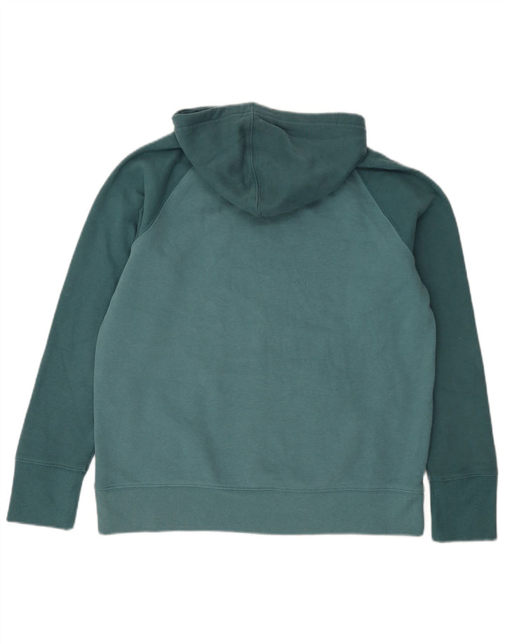 Champion Mens Graphic Hoodie Jumper Medium Blue Colourblock Cotton